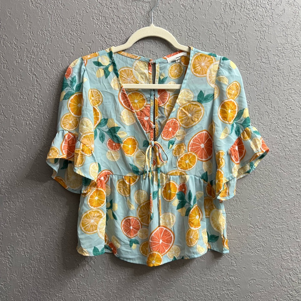 June & Hudson citrus top
